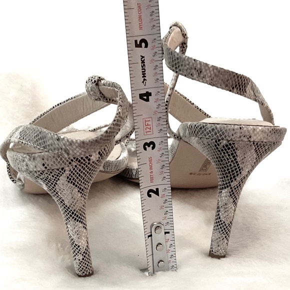 Louise et Cie Kass Lizard Snakeprint Embossed Stiletto Slingback Sandal Sz 8.5M - Picture 5 of 14